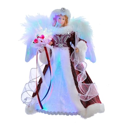 Kurt Adler 12-Inch Multicolor Tree Topper with Fiberoptics