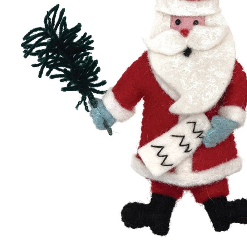 Wool Felt Santa Ornament