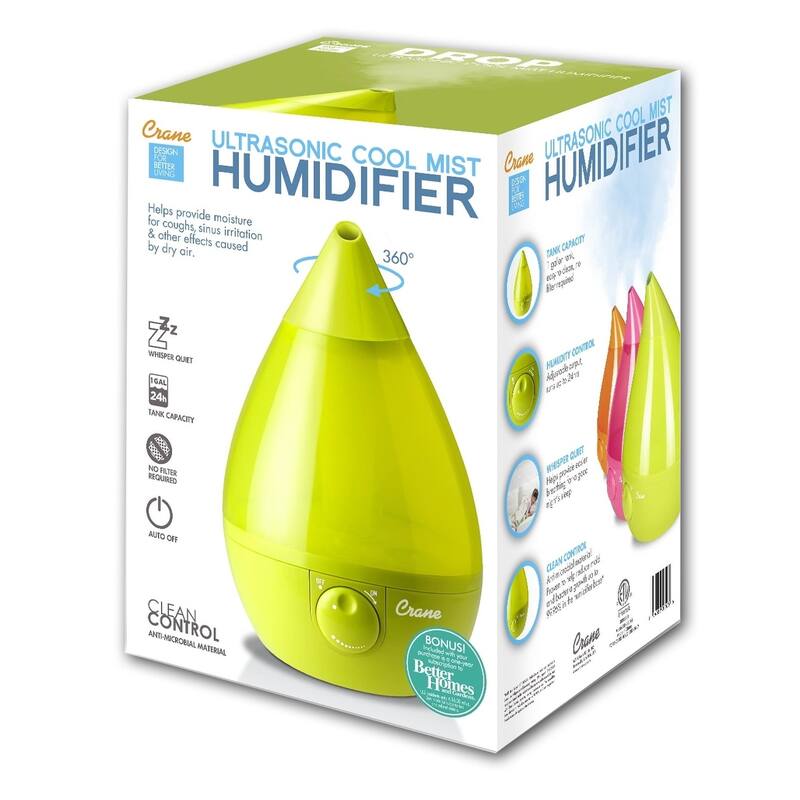 Crane 1.0 Gal. Drop Cool Mist Humidifier for Rooms up to 500 sq. ft.