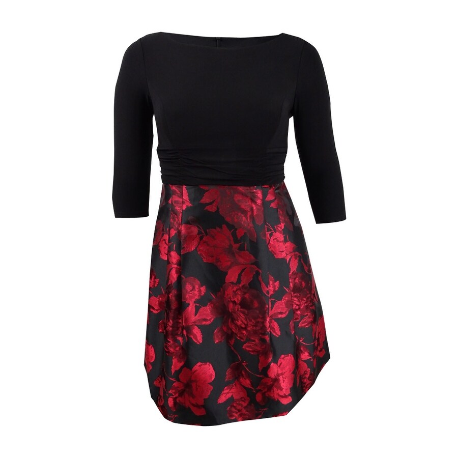 slim fit dress slacks Jessica Howard V-Neck Midi Fit & Flare Dress – DGFOutlet main image 0