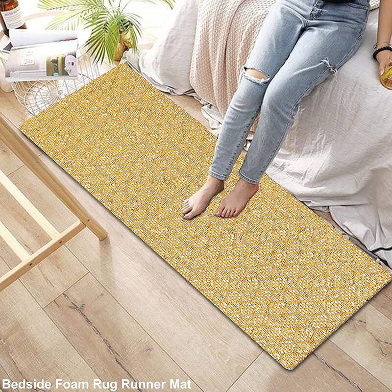 Anti-Fatigue Kitchen/Bathroom/Bed side Mat Hand Woven Runner Rug Cushioned Cotton Mat 18x48'' - 18''x48''