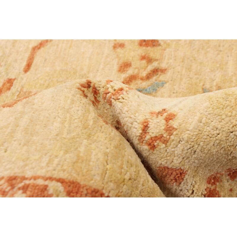 ECARPETGALLERY Hand-knotted Chobi Finest Ivory Wool Rug - 6'2 x 8'7
