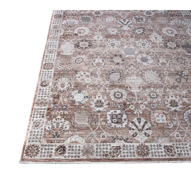 Bashian Yanis Dusty Rose Transitional Area Rug