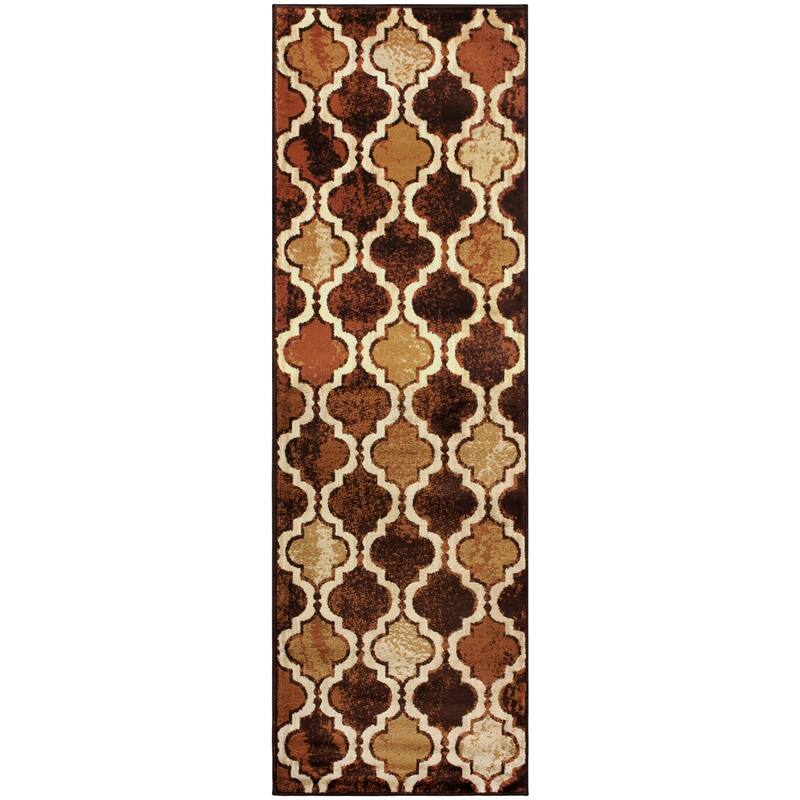 Superior Viking Contemporary Geometric Trellis Indoor Runner or Area Rug