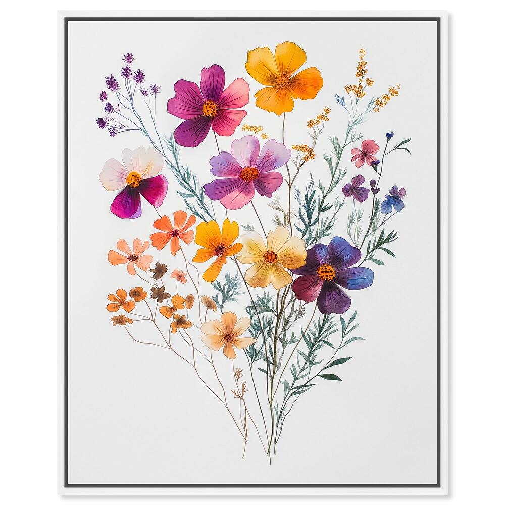 Watercolor Wildflower Canvas by Art Remedy