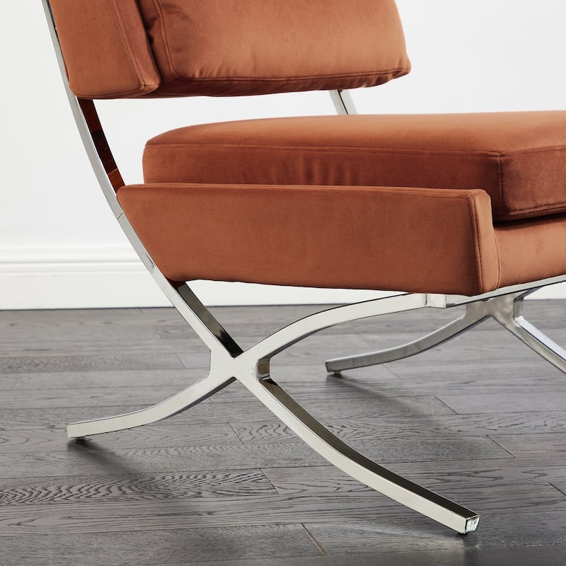 Art Leon Modern and Comfortable Velvet Armless Accent Chair