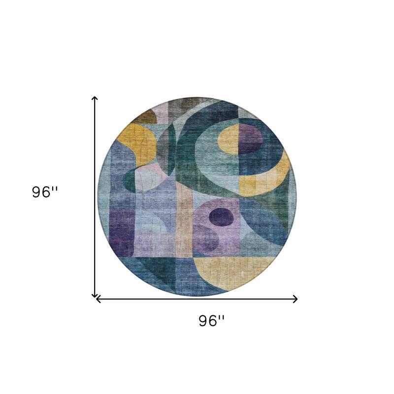 HomeRoots Abstract Transitional Rectangle Outdoor Rug