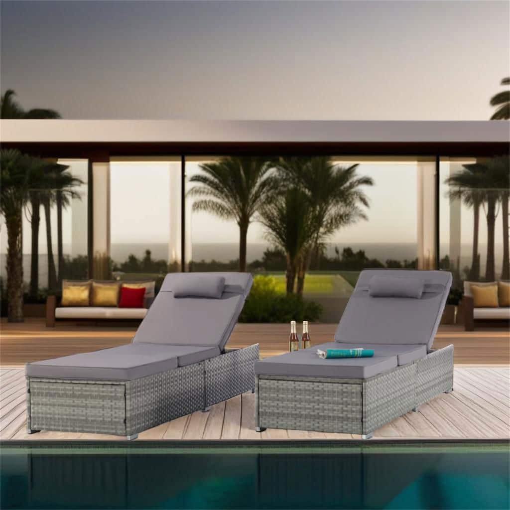 Outdoor Patio Chaise Lounge Chair