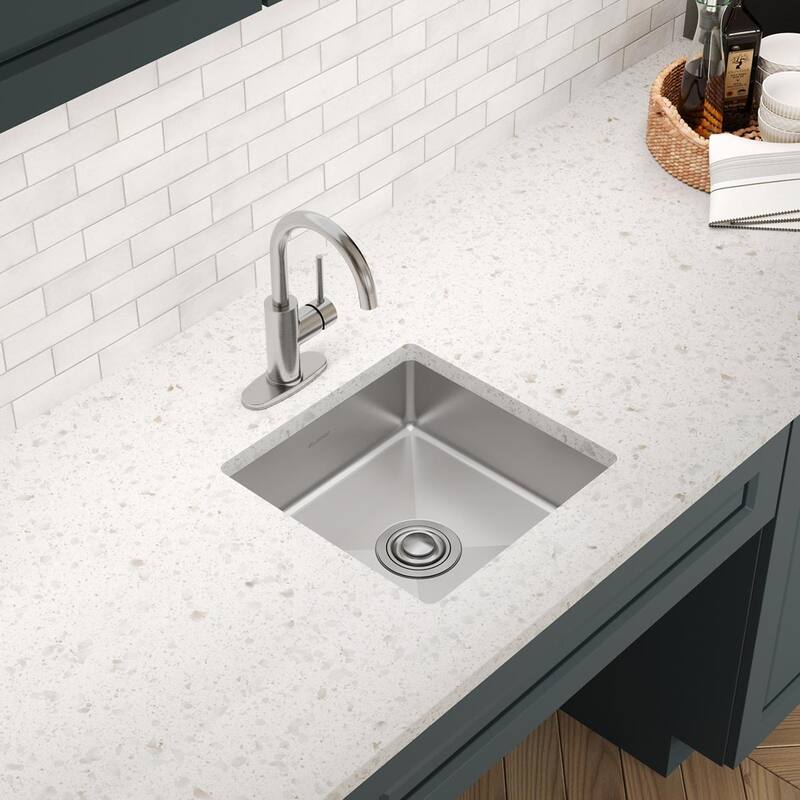 Crosstown 18 Gauge Stainless Steel 16-1/2" x 16-1/2" x 5" Single Bowl Undermount Sink