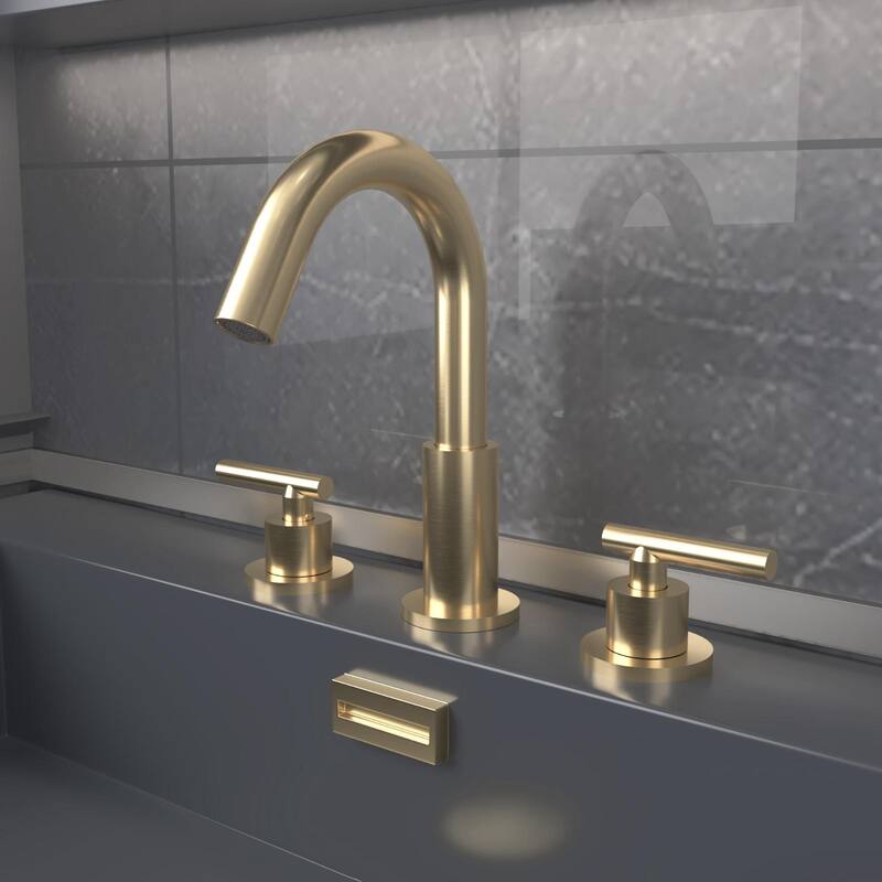 Widespread Double Handle Bathroom Faucet With Pop-up Drain