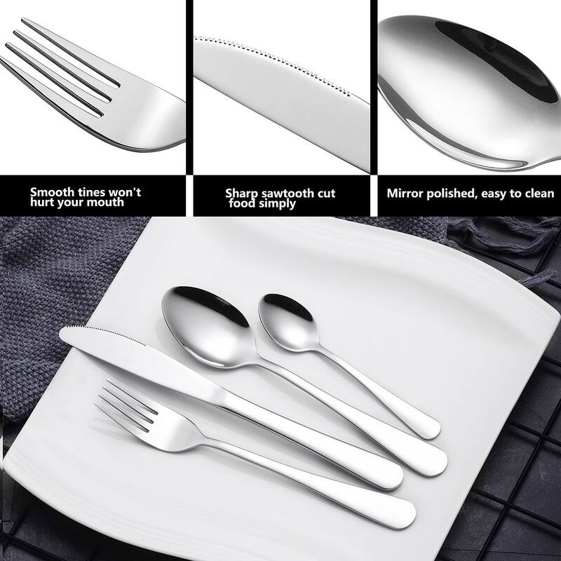Velaze Beta 16-Piece Silverware Flatware Set, Service for 4