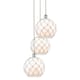 Option Polished Chrome / White Glass with White Rope