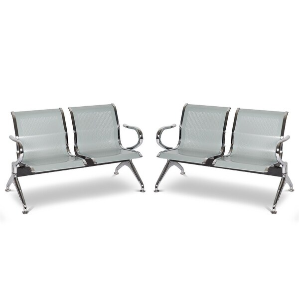 Kinbor 2-Seat Airport Reception Chair, Waiting Room Bench, Visitor