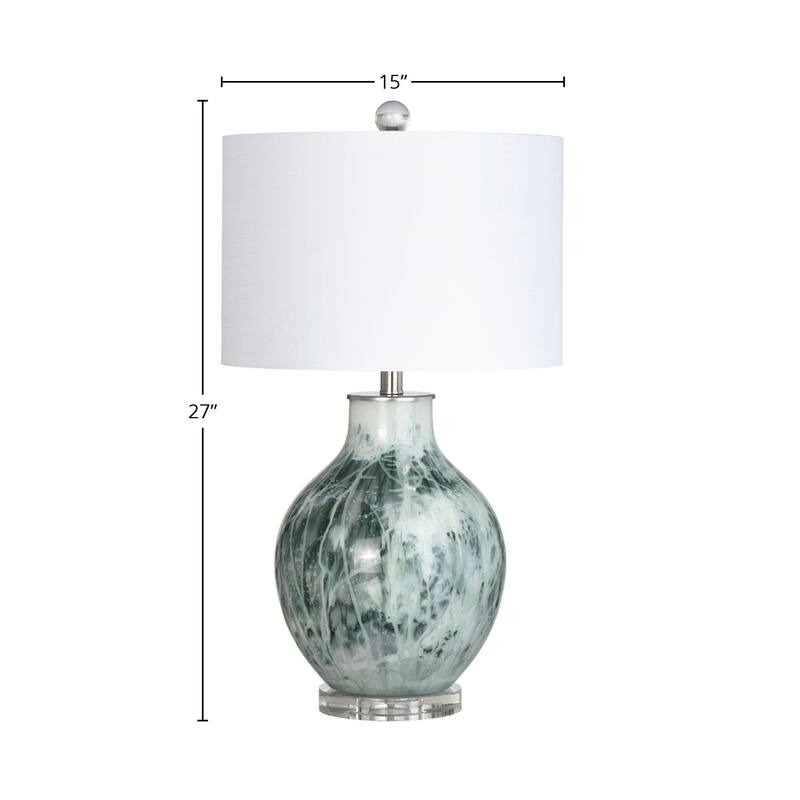 Gwen Glass & Crystal 27" Table Lamp - 15"x15"x27"
