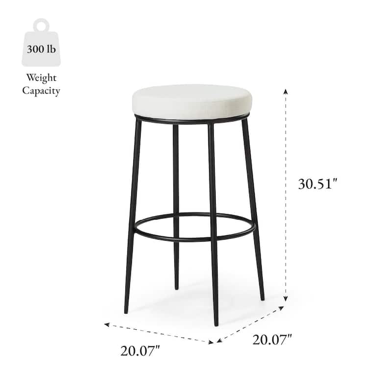 Maven Lane Stella Metal Kitchen Dining Stool