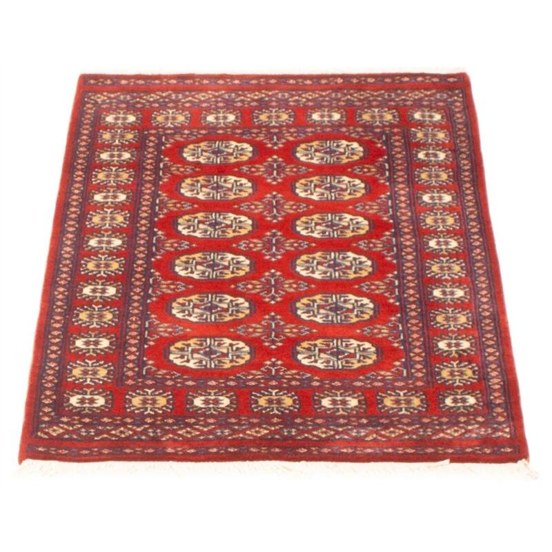 ECARPETGALLERY Hand-knotted Finest Peshawar Bokhara Red Wool Rug - 2'8 x 4'1