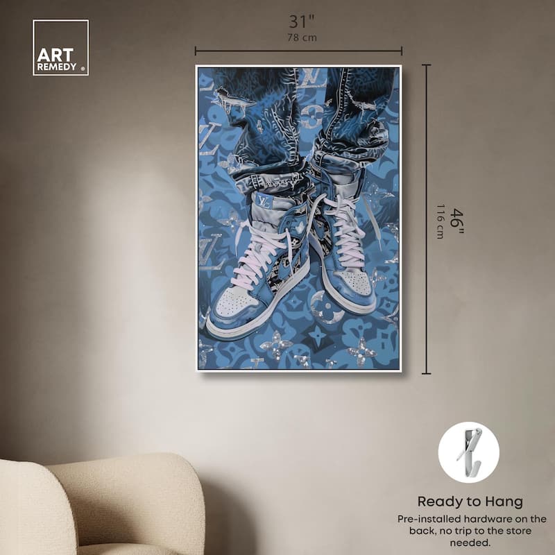 Blue Dreams Sneakers Canvas by Art Remedy