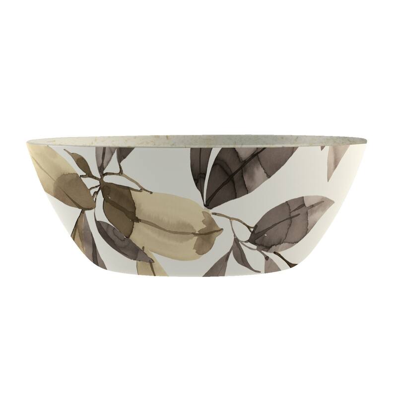 Abode Homewares by TarHong Bali Leaves Cereal Bowl, (MERGE) 7.1", 37 oz, Set of 6
