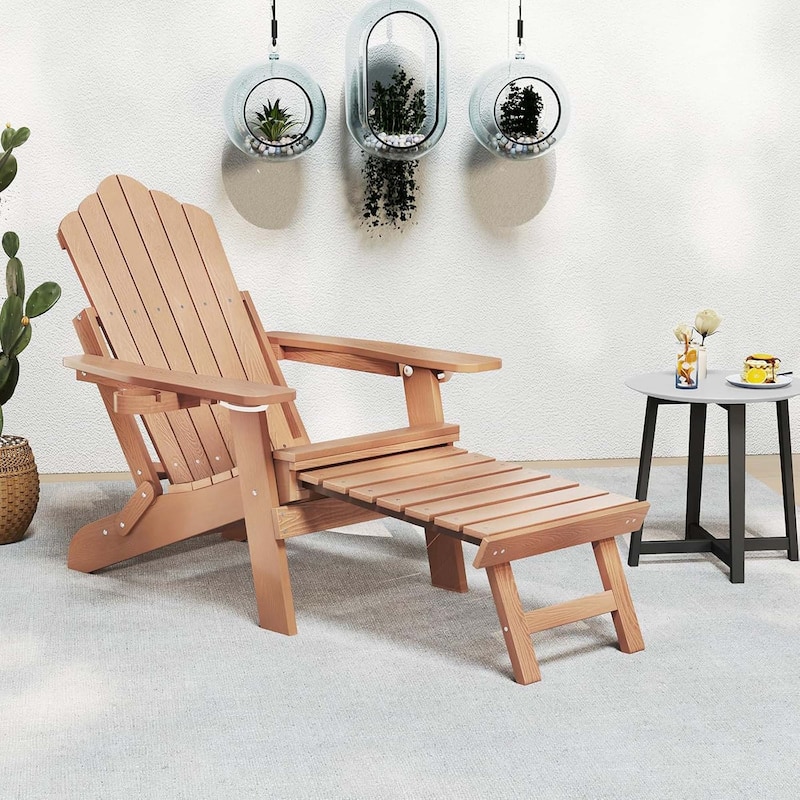 Outdoor HIPS Folding Adirondack Chair Patio Adirondack Chaise Lounge