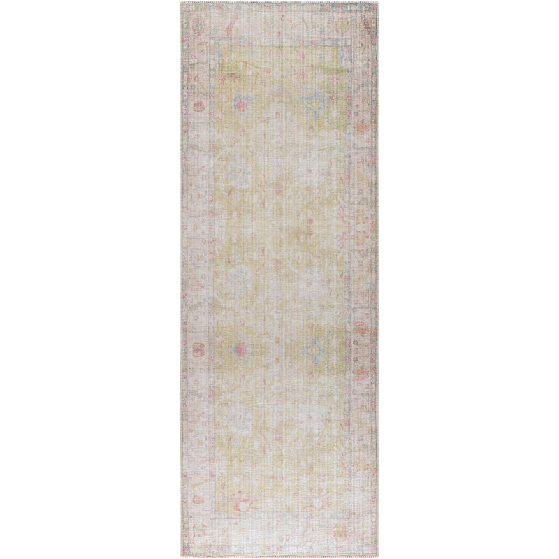 Livabliss Kemer Traditional Floral & Botanical Washable Area Rug - Green/Multi - 2' 7" x 10'