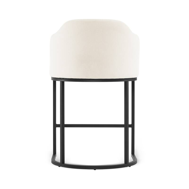 26.in Modern Set of 3 Barstool Fabric/Leather Upholstered Counter Height Stool with Metal Frame for Kitchen Island