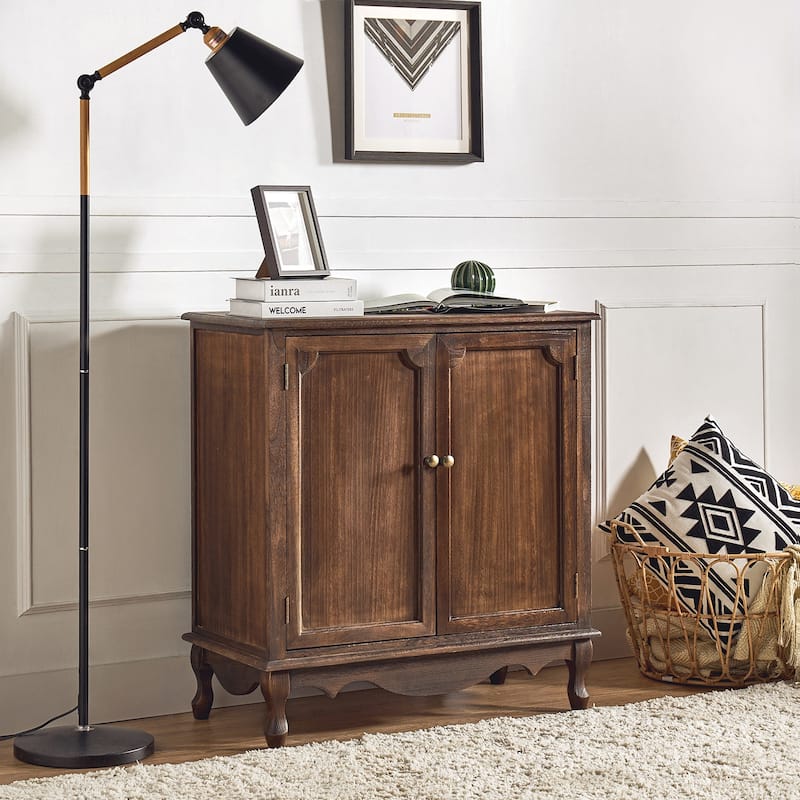 Pallantium 34"Tall-2 Door Farmhouse Style Accent Cabinet by HULALA HOME