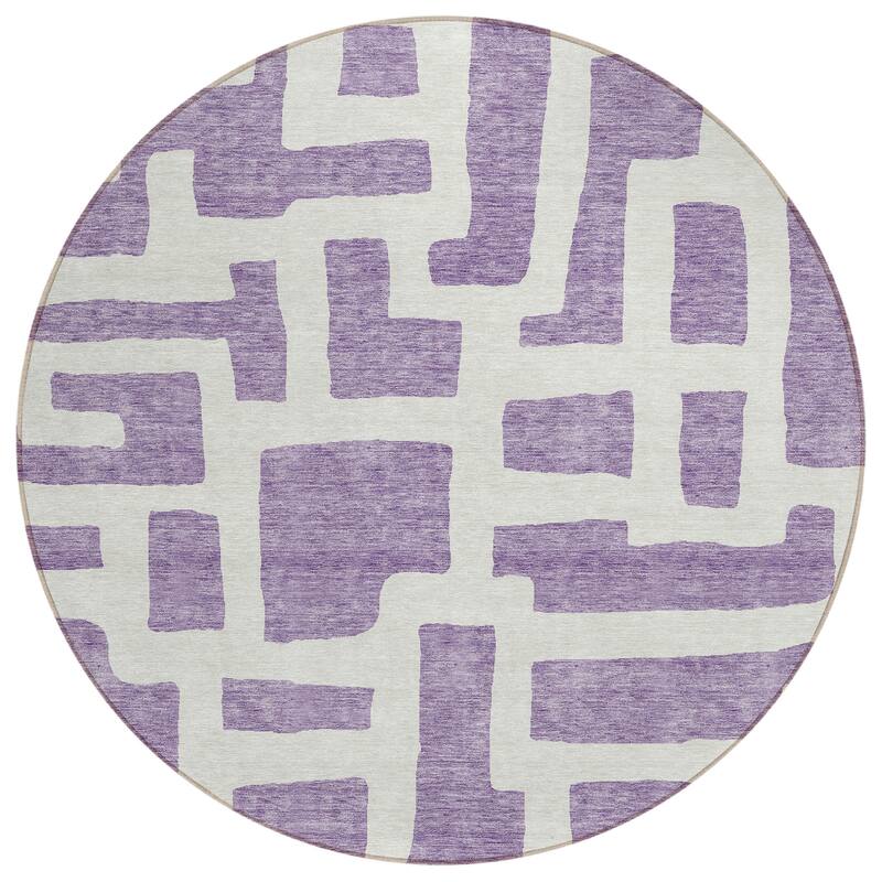 Machine Washable Indoor/ Outdoor Chantille Geo Contemporary Rug