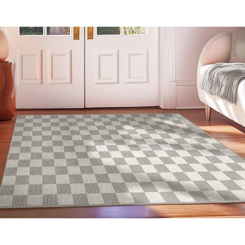 Well Woven Apollo Elemental Summit Geometric Low Pile Area Rug - 3'3" x 5' - Beige Brown