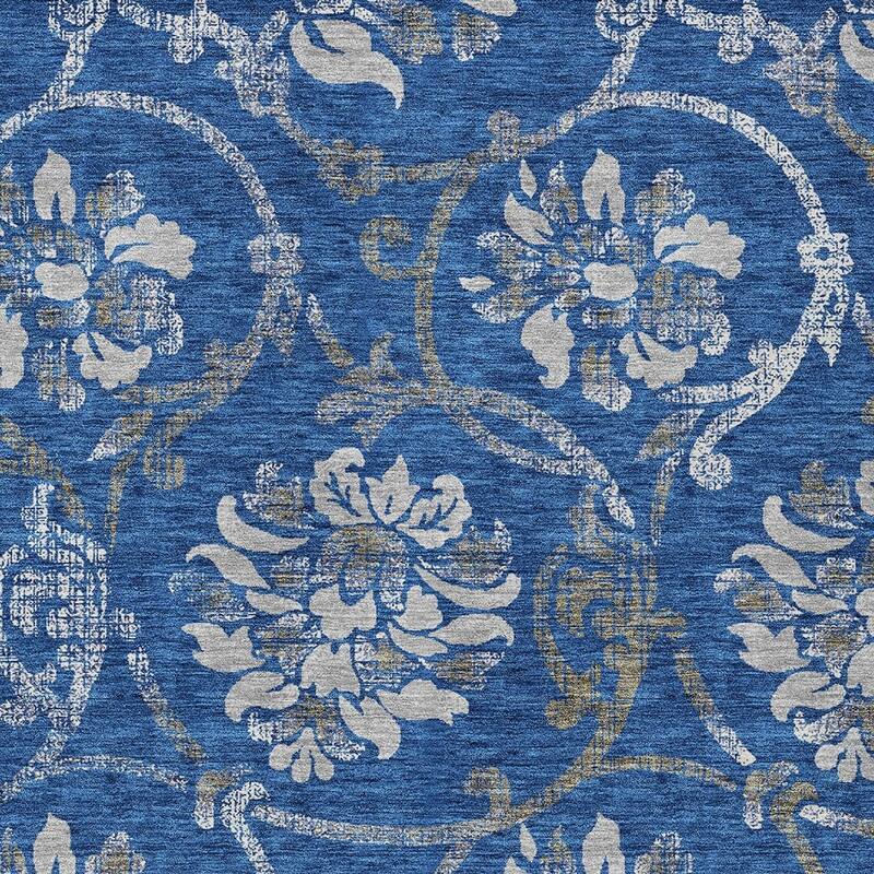 HomeRoots Floral Traditional Rectangle Outdoor Rug
