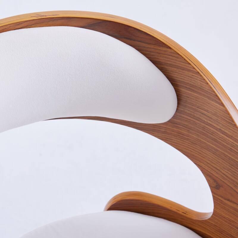 Modern Upholstered Dining Chairs with Curved Backrest (Set of 2)