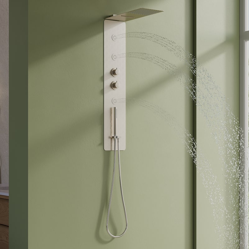 4-Function 39 in. Shower Full Body Shower Panel System with Rainfall Shower head,Body Jets And Hand Shower(Valve Included)
