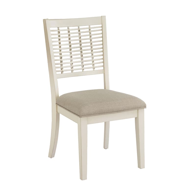 Trani White Finish Wicker Dining Chair (Set of 2) by iNSPIRE Q Classic
