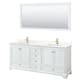 Option White / Giotto Quartz Top / Brushed Gold Hardware