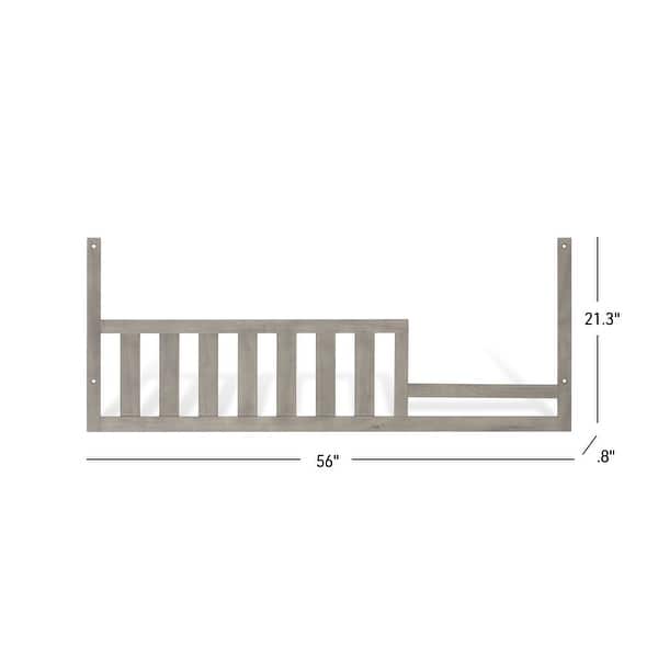 dimension image slide 3 of 5, Child Craft Toddler Guard Rail for Kieran, Orbit Flat Top, & Jordyn Cribs