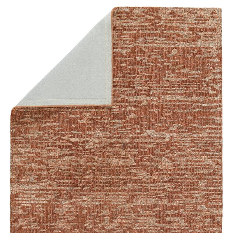 Ingar Handmade Abstract Rust/ Light Brown Area Rug