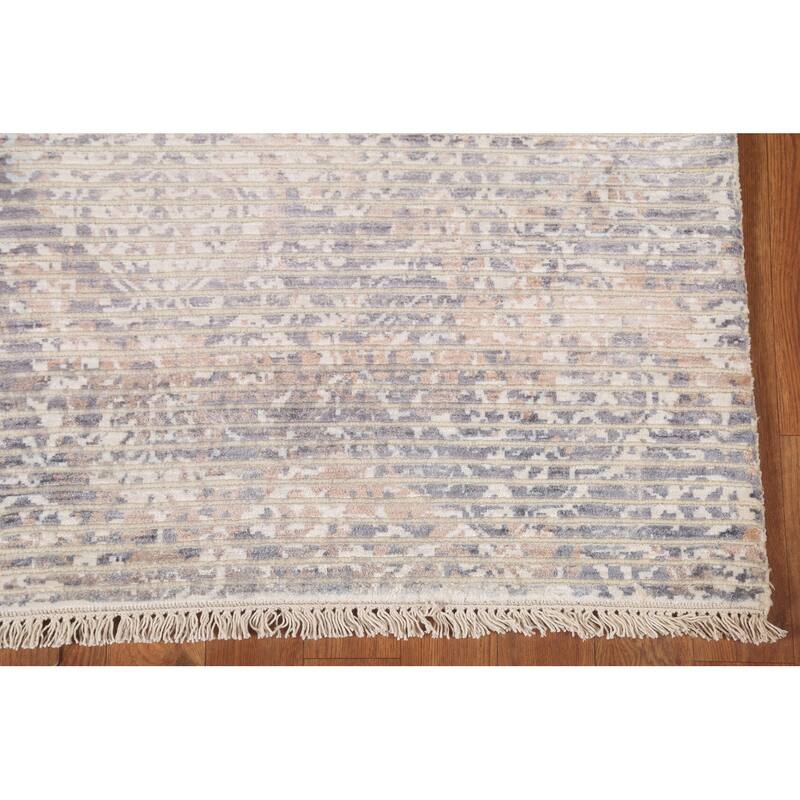 Abstract Modern Indian Accent Rug Handmade Wool Carpet - 2'11"x 5'1"