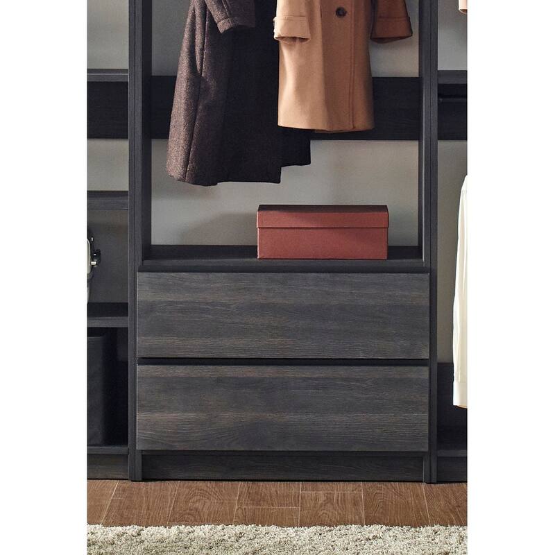 Prosper Gray Freestanding Walk in Wood Closet System