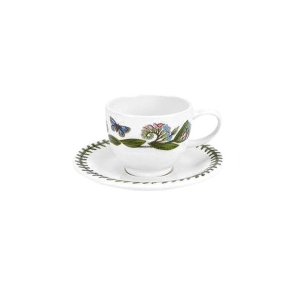 Portmeirion Botanic Garden Viola Tricolor / Heartsease Drum Cup and Saucer Susan Williams-ellis 1972 Made in England (2630E