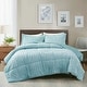 preview thumbnail 7 of 24, Madison Park York Faux Fur Comforter Mini Set Aqua - California King