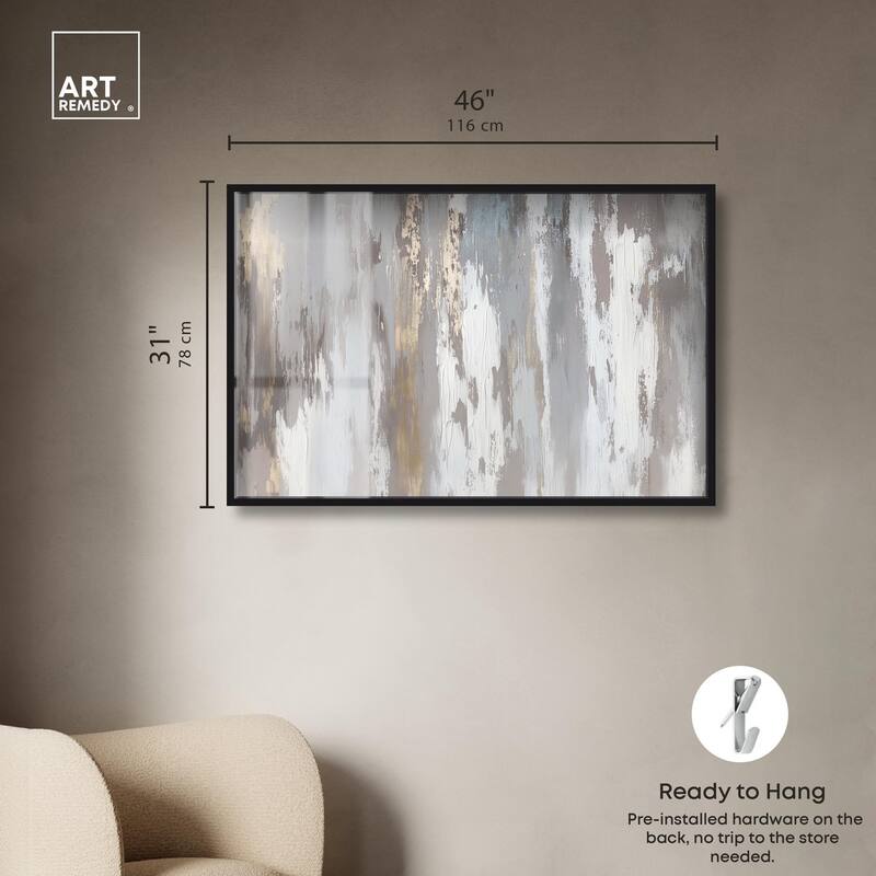 Flooding Gold I Shadowbox by Art Remedy