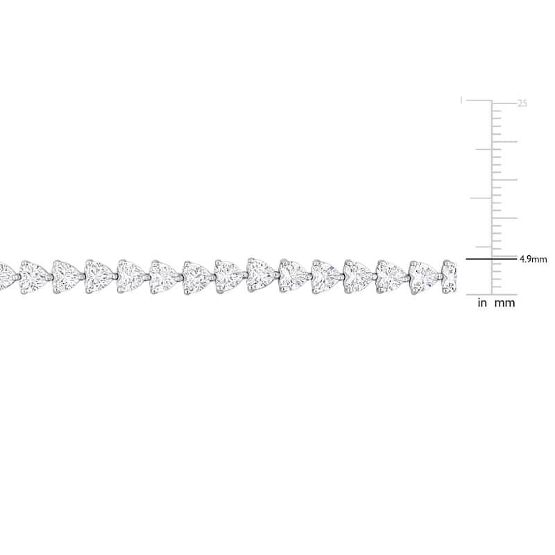 Miadora 10ct TGW Created White Sapphire Bracelet in Sterling Silver