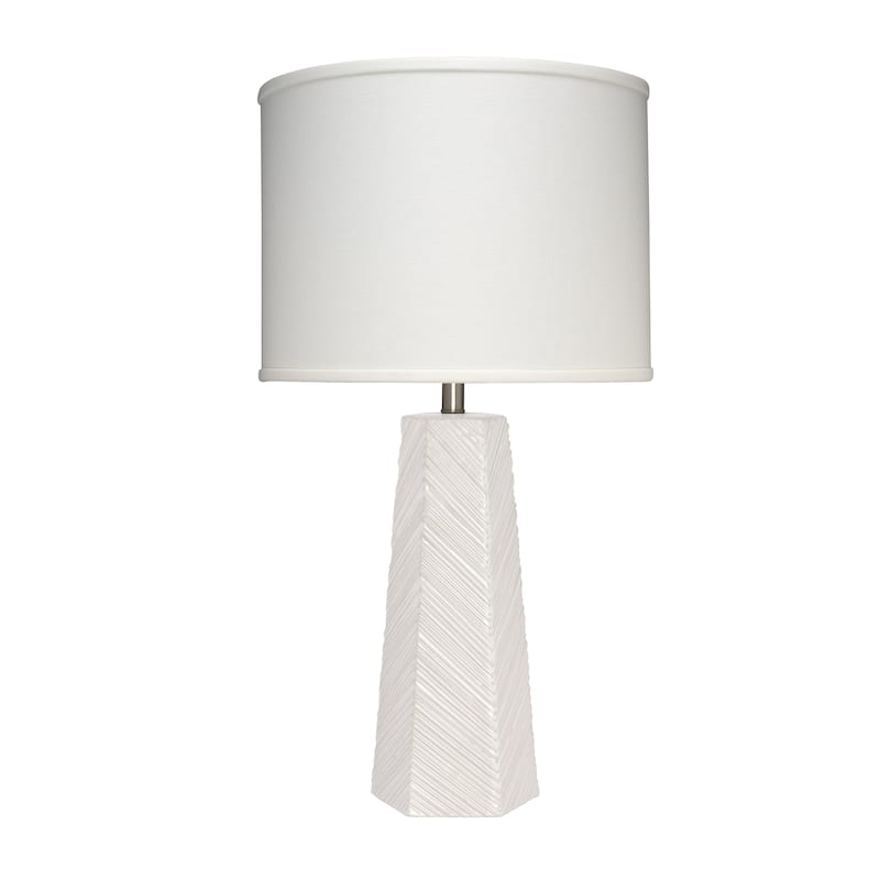 Jamie Young High Rise Ceramic Table Lamp with Linen Shade