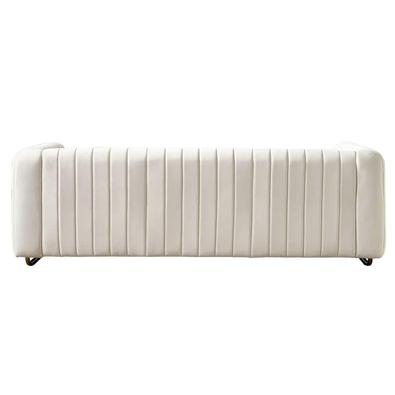 Contemporary Velvet Sofa Couch 84.25''W for Living Room
