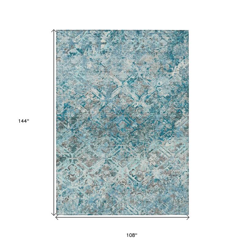 HomeRoots Geometric Transitional Rectangle Outdoor Rug