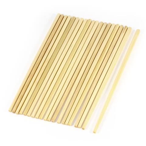 10 Pair 24cm Long Beige Bamboo Chinese Traditional Kitchen Chopsticks