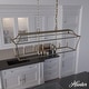 preview thumbnail 1 of 17, Hunter Laurel Ridge 6-Light Linear Chandelier - Kitchen Island, Dining Room - Modern Farmhouse, Candle, Industrial, Transitional Alturas  Gold