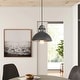 preview thumbnail 6 of 13, The Gray Barn Modern 1-Light Metal Industrial Dome Farmhouse Pendant Lights for Kitchen Island - D9" x H7.3"