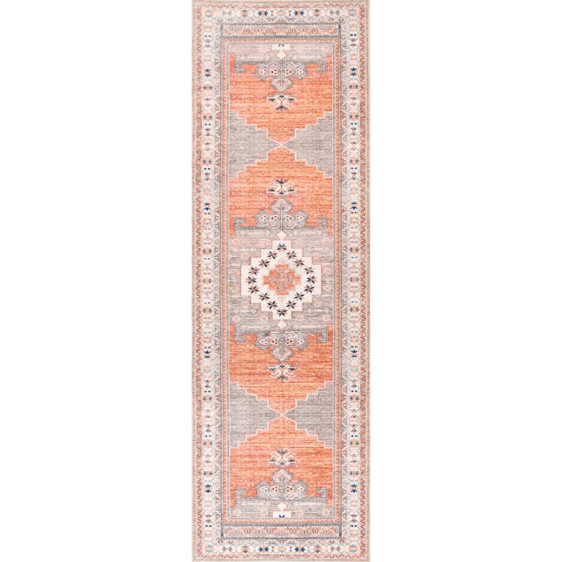Nuloom Alicia SpinClean Machine Washable Medallion Area Rug