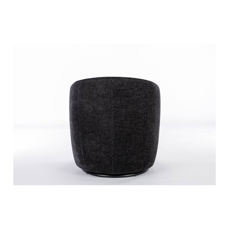 Chenille Fabric Swivel Accent Armchair Barrel Chair