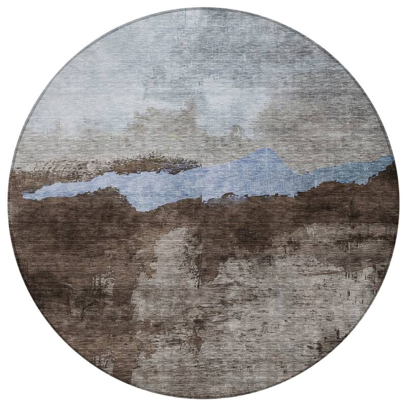 HomeRoots Abstract Transitional Rectangle Outdoor Rug